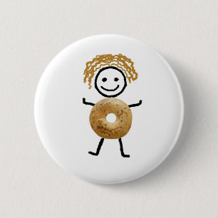 Bagel Kid 2 Inch Round Button