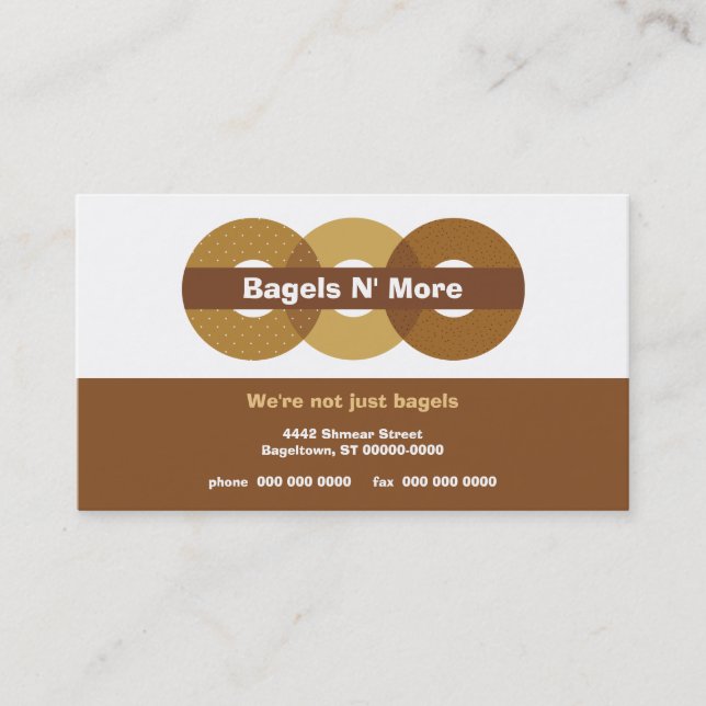 Bagel Shop Rewards Business Card (Front)