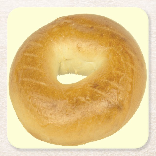 Bagel Square Paper Coaster (Front)