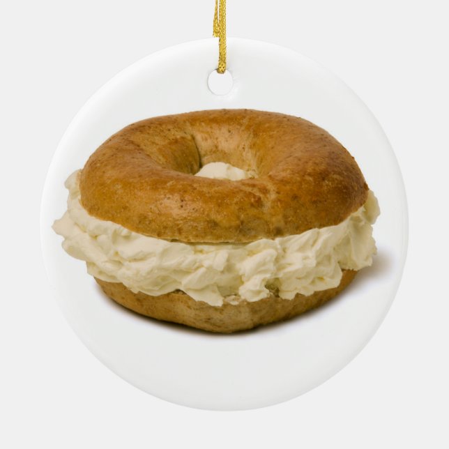 Bagel w/Cream Cheese Ornament (Back)
