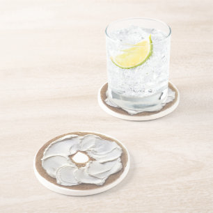Bagel with Cream Cheese Coaster
