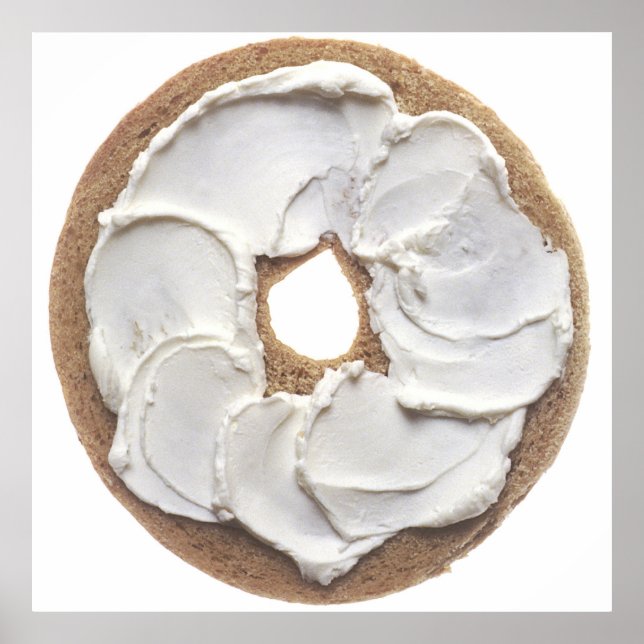 Bagel with Cream Cheese Poster (Front)