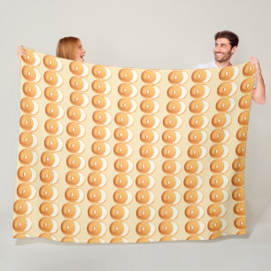 Bagels and cream fleece blanket