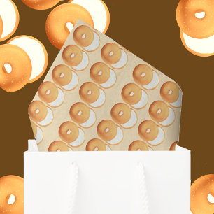 Bagels and cream tissue paper