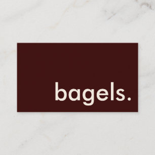 bagels. (colour customizable) business card