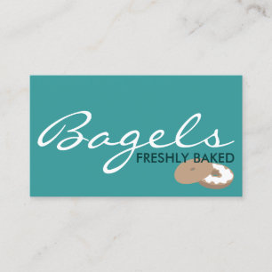 BAGELS freshly baked. (colour customizable) Business Card