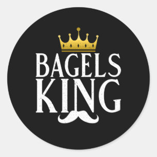 Bagels King Bagel Classic Round Sticker