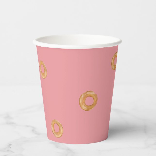 BAGELS | Little Bagels Salmon Rose Pink Paper Cups (Front)