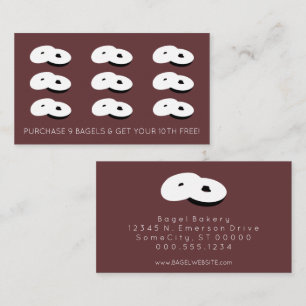 bagels loyalty stamp colour customizable card