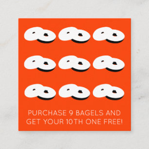bagels loyalty stamp colour customizable card