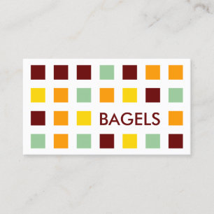 BAGELS mod squares Business Card