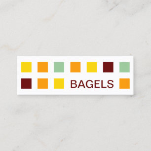 BAGELS mod squares Mini Business Card