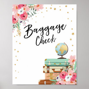 Baggage Check Sign Travel shower Miss to Mrs Favou