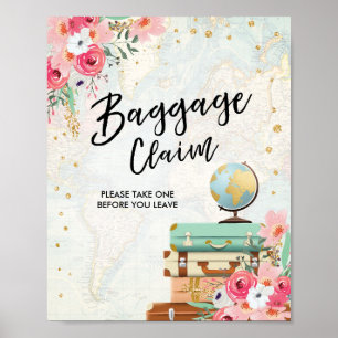 Baggage Claim Sign Travel shower Miss to Mrs Favou