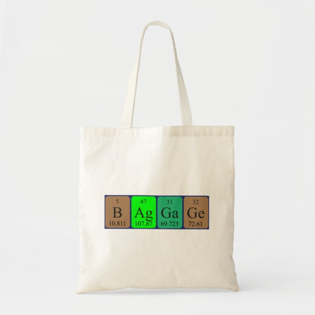 Baggage periodic table word tote bag (Front)