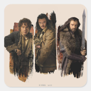 BAGGINS™, BARD THE BOWMAN™, & THORIN OAKENSHIELD™ SQUARE STICKER