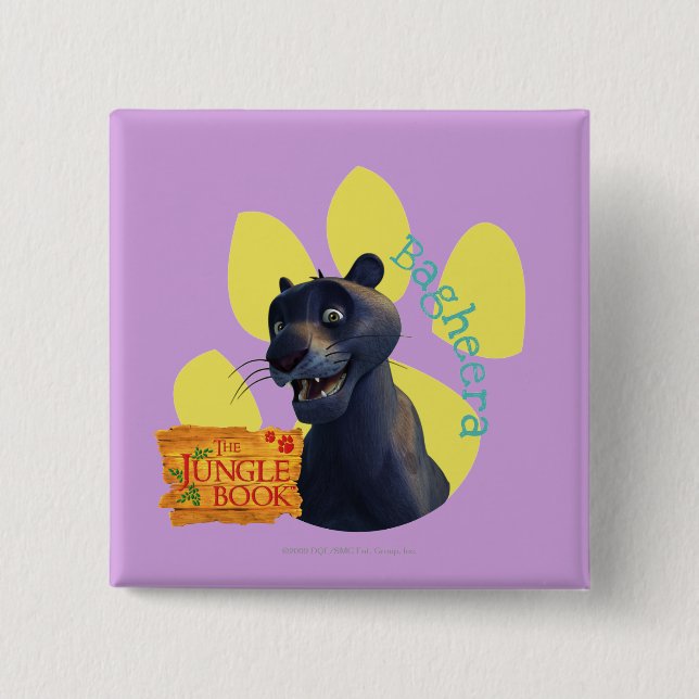 Bagheera 1 2 inch square button (Front)