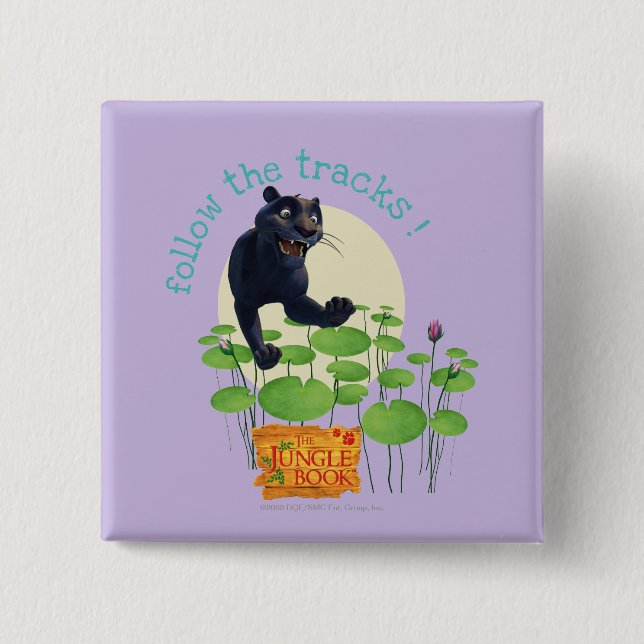 Bagheera 2 inch square button (Front)