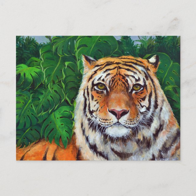 Bagheera the Tiger Postcard of Painting (Front)