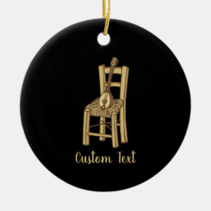 Baglama on Chair Ceramic Ornament