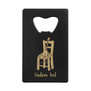 Baglama on Chair Credit Card Bottle Opener
