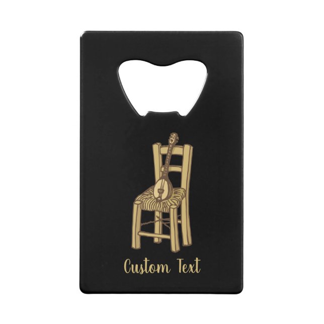 Baglama on Chair Credit Card Bottle Opener (Front)