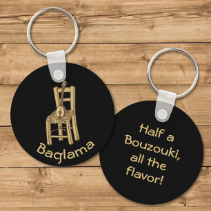 Baglama on Chair Keychain
