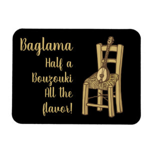 Baglama on Chair Magnet
