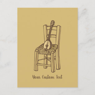 Baglama on Chair Postcard