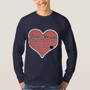 Bagle Hound Paw Prints Dog Humour T-Shirt