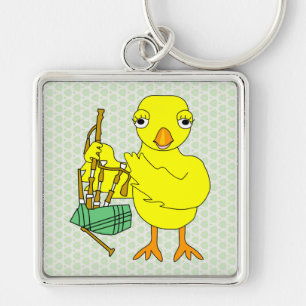 Bagpipe Chick Keychain
