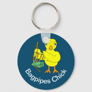 Bagpipe Chick Keychain
