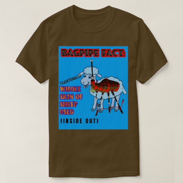 Bagpipe Fact 12 T-Shirt (Design Front)
