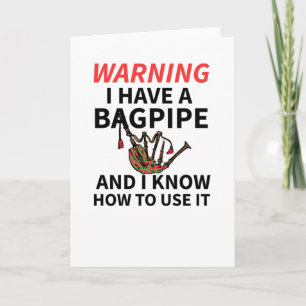 Bagpipe Gifts   Bagpiper Scottish Bagpipe Lover Card