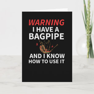 Bagpipe Gifts   Bagpiper Scottish Bagpipe Lover Card