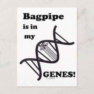 Bagpipe Is In My Genes Postcard