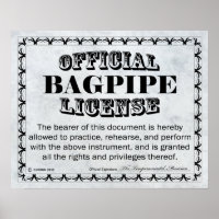 Bagpipe License