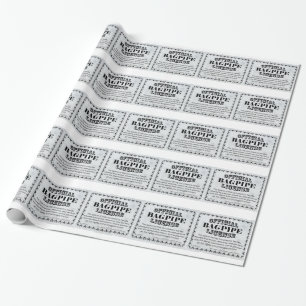 Bagpipe License Wrapping Paper