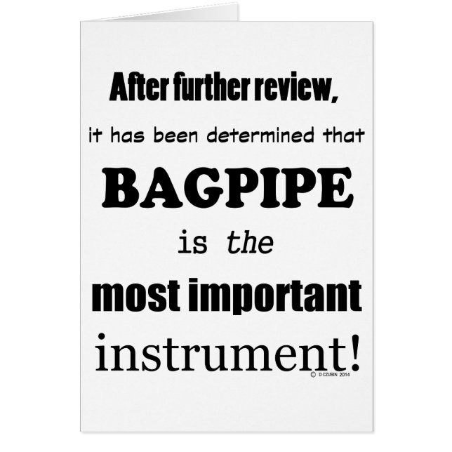 Bagpipe Most Important Instrument (Front)