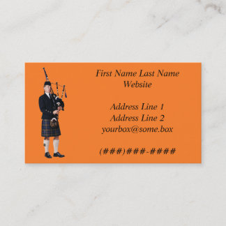 Bagpipe Musician Business Card
