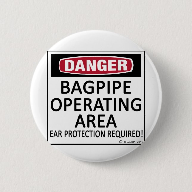 Bagpipe Operating Area 2 Inch Round Button (Front)