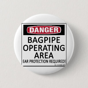 Bagpipe Operating Area 2 Inch Round Button