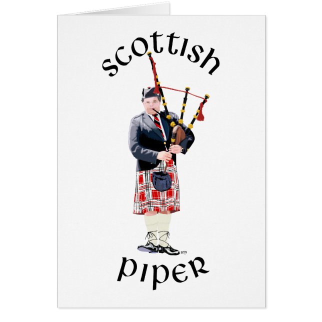 Bagpipe Player in Red Kilt (Front)