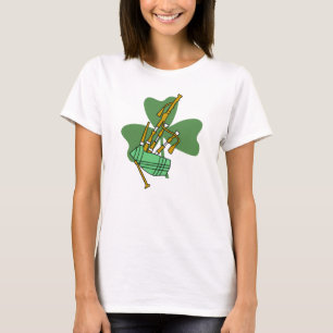 Bagpipe Shamrock T-Shirt