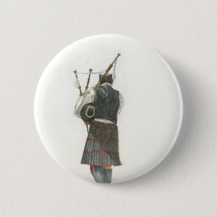 Bagpiper 2 Inch Round Button