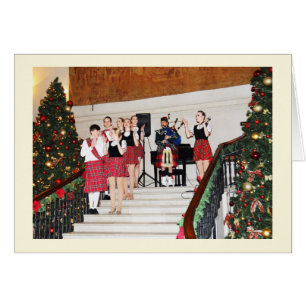 Bagpiper and entertainers