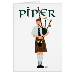 Bagpiper - Brown Kilt