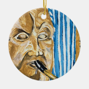 Bagpiper Ceramic Ornament
