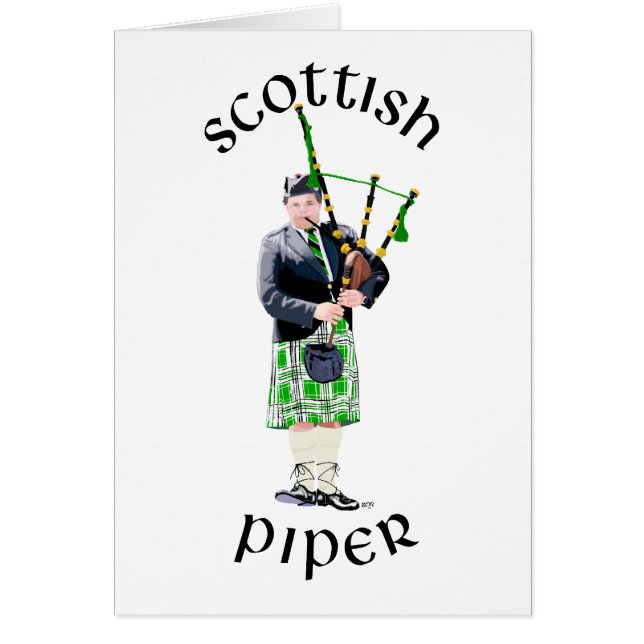 Bagpiper de gentillesse dans Green Kilt (Devant)