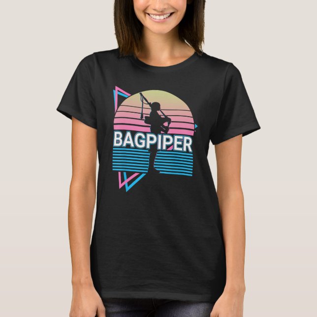 Bagpiper Scottish Bagpipe T-Shirt (Front)